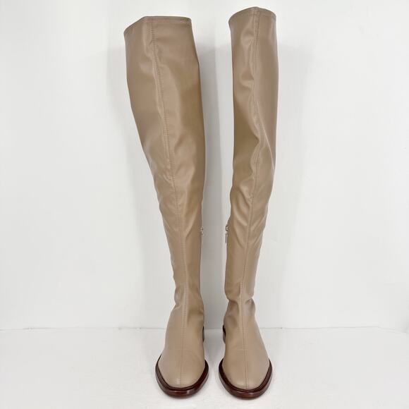 Schutz Womens Kaolin Over The Knee Flat Boots US 8 B EU 38.5 Beige NWOB - Picture 6 of 11